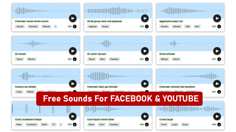 Free Sounds For FACEBOOK & YOUTUBE