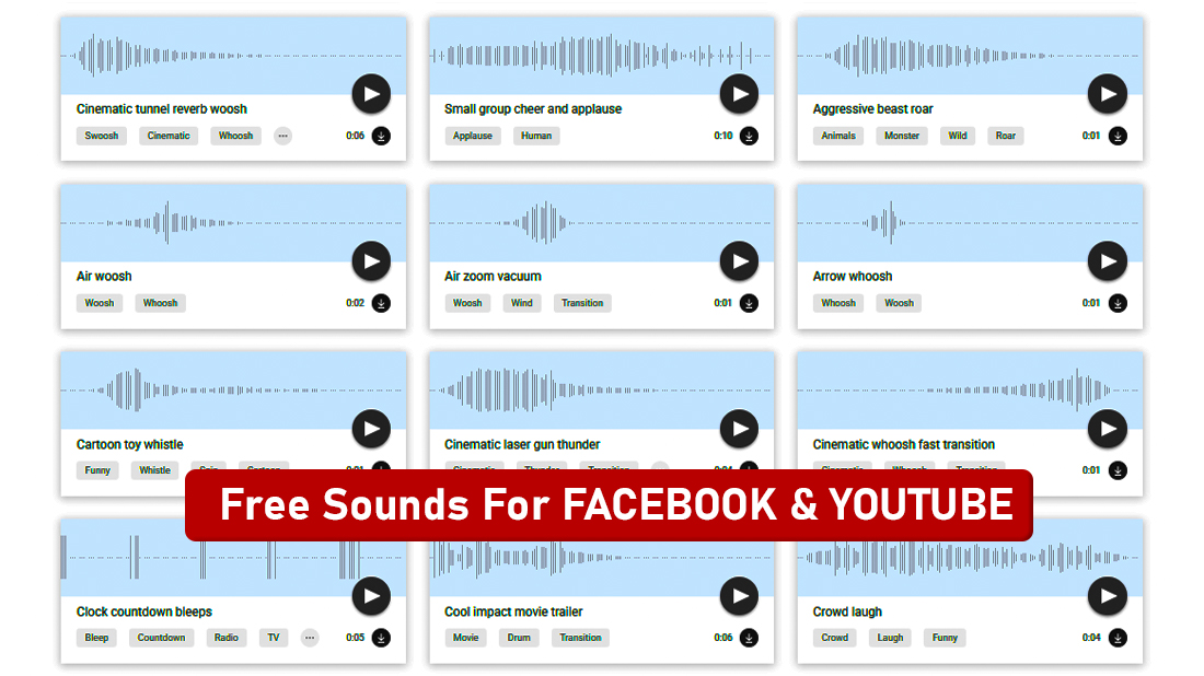 Free Sounds For FACEBOOK & YOUTUBE